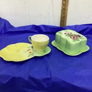 (2) BESWICK COLLECTIBLE PIECES - TEA CUP W/ LUNCHEON PLATE & CHEESE DISH