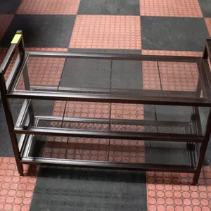 NEATFREAK 3-TIER METAL MESH SHOE RACK BROWN