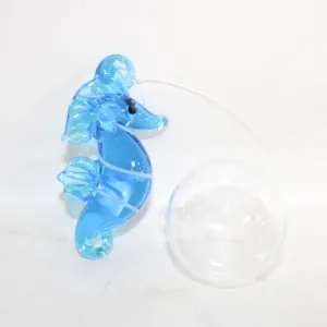 SEAHORSE GLASS HAND BLOWN FISHTANK BOBBER