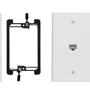 Buyer's Point 1 Port Cat6 Wall Plate Set 2 Pack