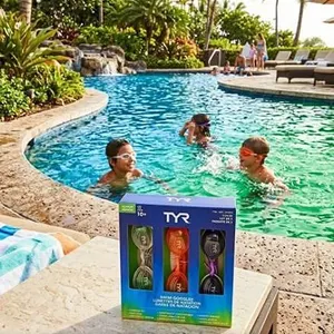 TYR Junior Swim Goggles 3-Pack, Model 1810752