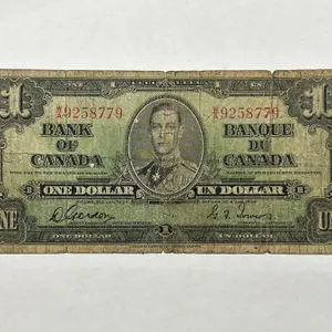 1937 Bank of Canada One Dollar Note