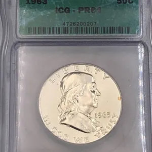 1963 ICG PR64 Franklin Half Dollar Coin