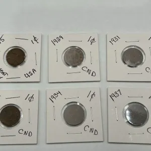 1931-1949 Canadian One Cent Coins