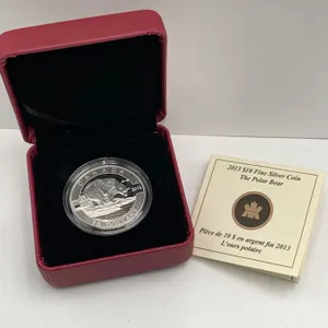 2013 $10 Fine .999 Silver Coin (15.87g) Featuring the Polar Bear Design