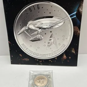 2016 Fine Silver .999 Coin Featuring Star Trek USS Enterprise NCC-1701