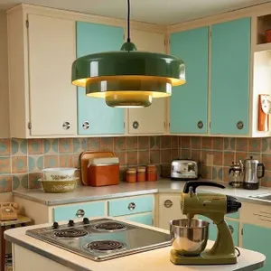 DoungRos Green Plug-in Pendant Light