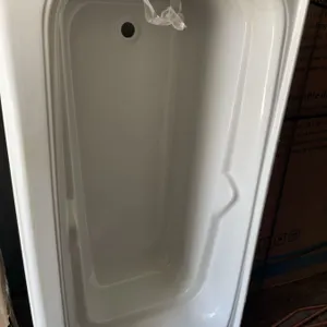 5ft LH Drain MAAX Bathtub with Visible Damage in Photo