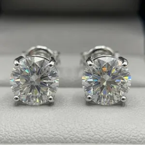 $2,890.00-6.00 CT TW GRA CERTIFIED ROUND BRILLIANT CUT MOISSANITE STONES VVS D COLOR SET IN 4 CLAW B