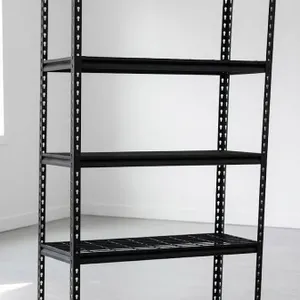 Gold 5-Tier Metal Shelf 36x18x72 in