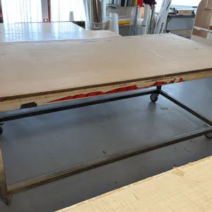 MOBILE WORK/CUTTING TABLE - APPROX.97" X 49" X 38" HIGH