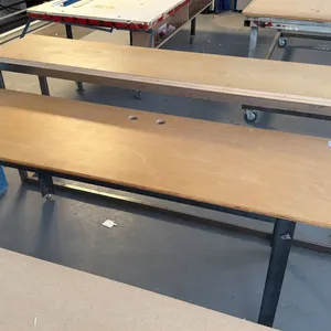 2 WORK TABLES - APPROX. 90" X 18" X 37" HIGH AND 78" X 25" X 30 1/2" HIGH