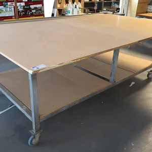 MOBILE WORK/CUTTING TABLE - APPROX. 108" X 72" X 38" HIGH