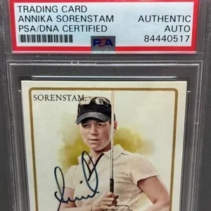 Annika Sorenstam Certified Autograph Golf Trading