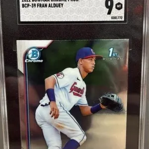 Fran Alduey GRADD 9, 2022 Bowman Baseball Card.