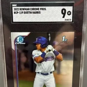Dustin Harris GRADED 9, 2022 Bowman Baseball