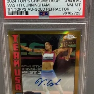 Vashti Cunningham Autograph GRADED 8, 2024 Topps