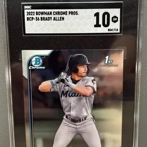 Brady Allen GRADED 10, 2022 Bowman Baseball Card.