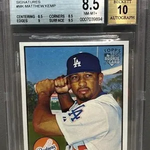 Matthew Kemp Autograph GRADED 8.5, 2006 Topps
