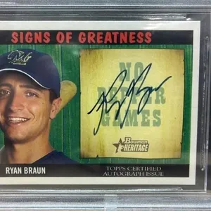 Ryan Braun GRADED 8, 2006 Bowman Baseball Card.