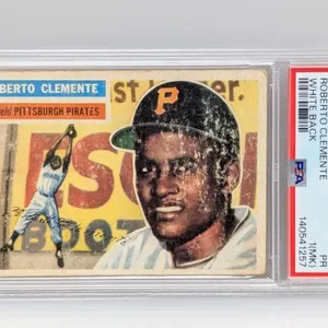 1956 Topps PSA 1 Roberto Clemente White Back HOF