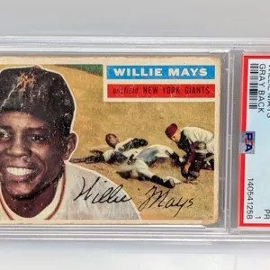 1956 Topps PSA 1 Willie Mays HOF Giants Gray Back