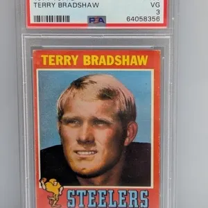 1971 Topps #156 Terry Bradshaw (RC) HOF PSA 3