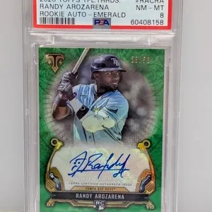2020 Topps TT Arozarena RC Auto-Emerald /50 PSA 8