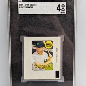 1969 Topps Decal Mickey Mantle SGC 4
