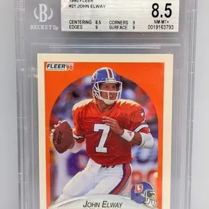 John Elway 1990 Fleer #21 BGS 8.5 Denver Broncos