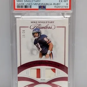 Mike Singletary 2025 Flawless Relic Patch/20 PSA 6