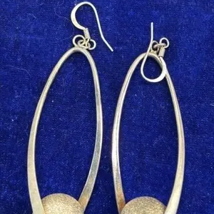 Tiffany & Co 925 Sterling Silver Earrings 3.5 inch