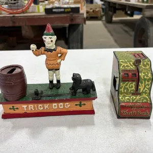 Cast Iron "Trick Dog" & Benjamin F Bank