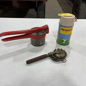 Peanuts Thermos, Masher, & other tool