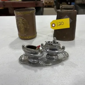 Cow Bell, Match Holder, Brass Cup