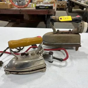 (2) Antique Irons, American Beauty No.66 & other