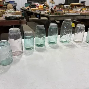 (8) Antique Mason Jars