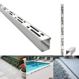 Facoba SS Pool Deck Drain 2.3x19.6