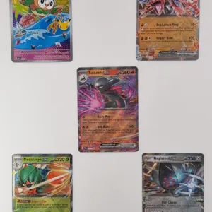 Pokémon Card Lot — Rowlet Promo, Koraidon ex, Salazzle ex, Decidueye ex & Registeel ex