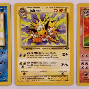Pokémon Jungle Unlimited Flareon Vaporeon Jolteon (3) Card Lot