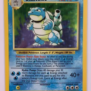 Pokémon Blastoise 2/102 Base Set Holo Rare Card