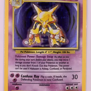 Pokémon Alakazam 1/102 Base Set Holo Rare Card