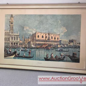 1961 Palace of the Doge Print by Antonio Canaletto. 28.5 x 19. BR1