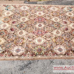 Oriental Style Carpet measures 9' x 12' or 108" x 144", from fringe to edge. It appears to be in good shape overall. However the fring