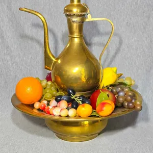 Brass Ewer and Basin. 16 x 18. DR
