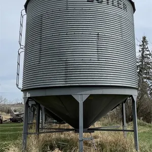 BUTLER ±1800 Bushel 4 Ring X 14 Ft. Hopper Bottom Grain Bin w/ Double Skid