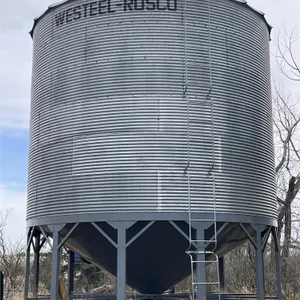 WESTEEL ROSCO ±4600 Bushel 6 Ring X 19 Ft. Hopper Bottom Grain Bin, Triple Skid