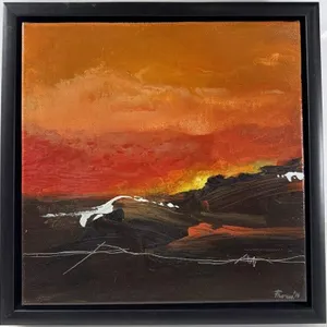 HUGO FRONES  ABSTRACT ACRYLIC PAINTING