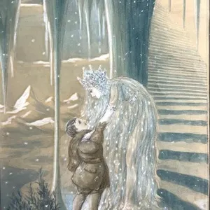 E. SCOTT-SNELL "THE SNOW QUEEN" WATERCOLOR