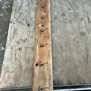 10 ft Coat hooks on antique board